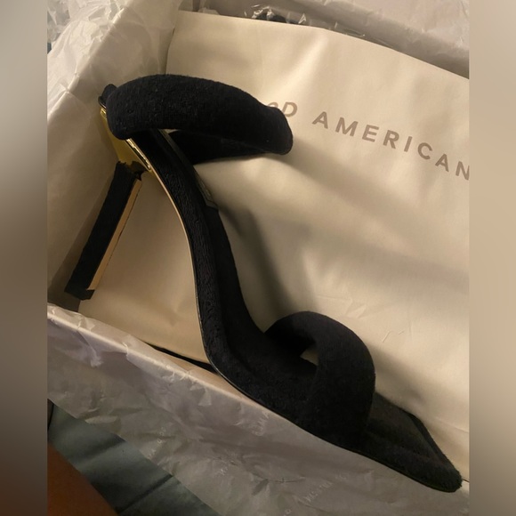 NIB Good American Women's Terry Slip On High Heel Sandals - Picture 2 of 7